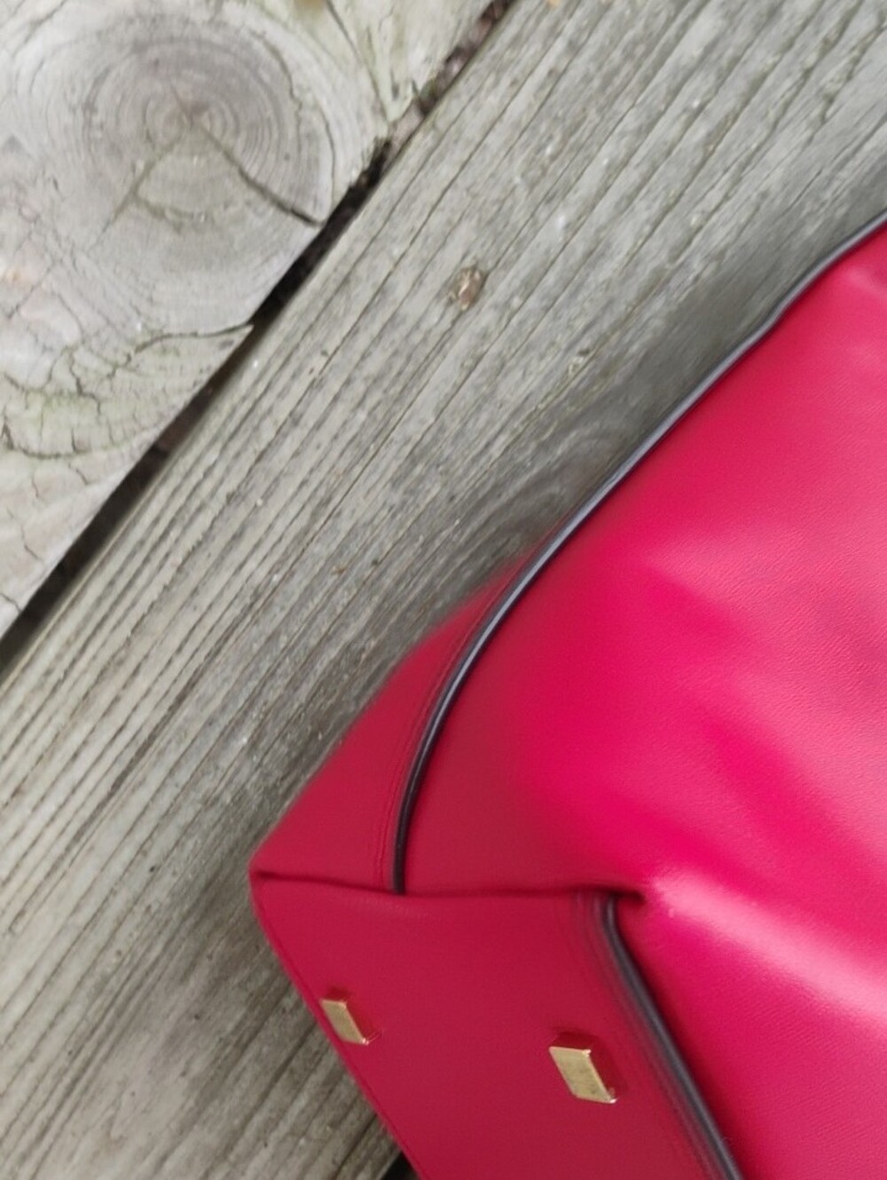 Michael Kors Hot Metallic Pinkish Red ClothTote - Picture 3 of 12